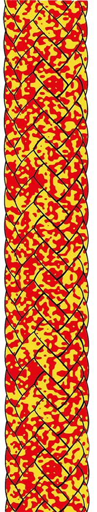 Racing Dyneema 78 Pro Sheet rope in Red-Natural